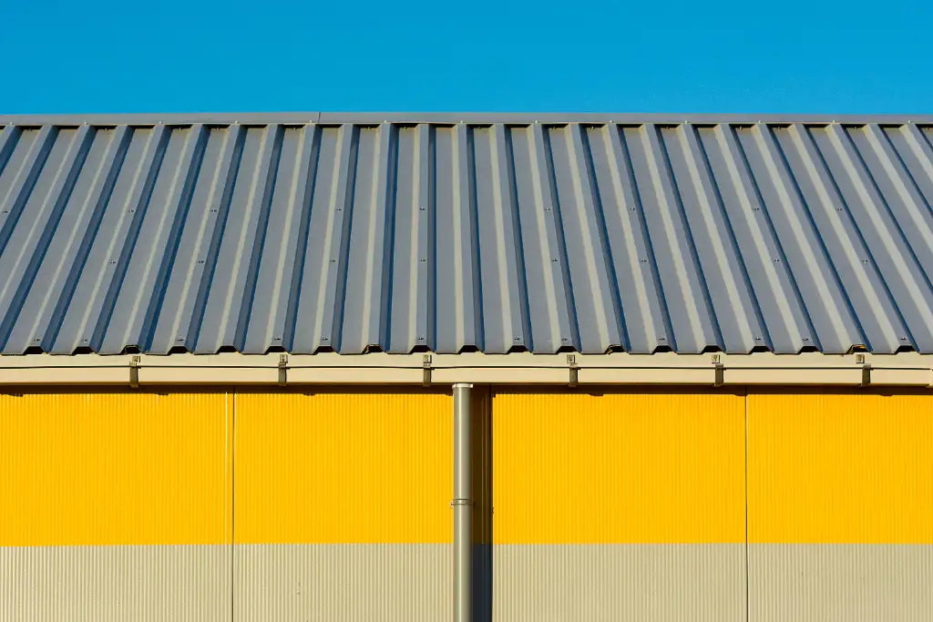Commercial metal roof installation
